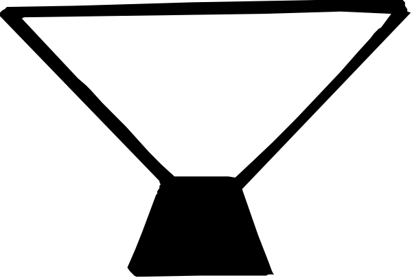 The image shows a black and white pixelated representation of an abstract shape that resembles a stylized mountain range with peaks against a gray background.