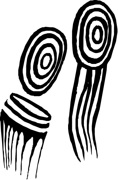 The image shows a close up of an eye with swirling patterns around it against a dark background.