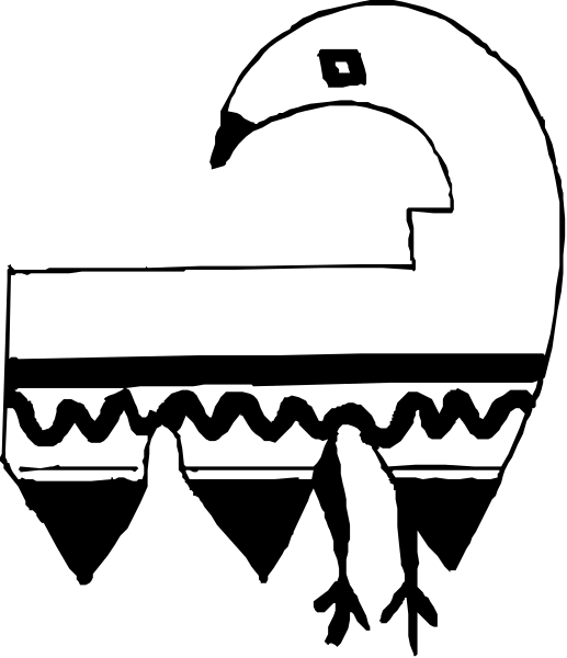 The black and white logo of a company with an animal head design on it.