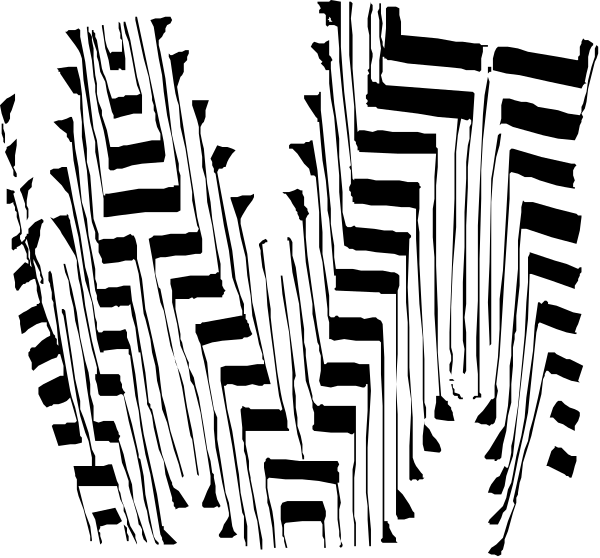 The black background of a computer screen with white text that reads "Hello World!"