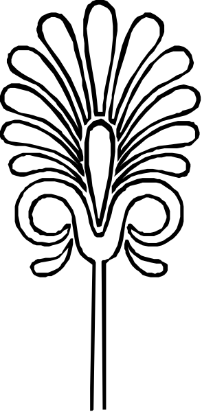 The image shows a black and white photo of an abstract design that resembles feathers with some sort of pattern on them against a gray background.