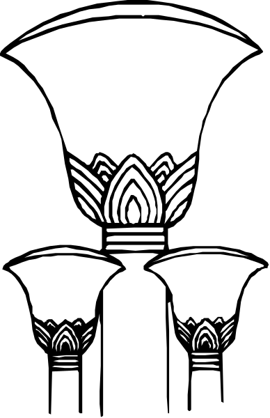 The black and white logo features a stylized vase with two handles on either side of it atop what appears to be an abstract design that could represent leaves or foliage beneath them.