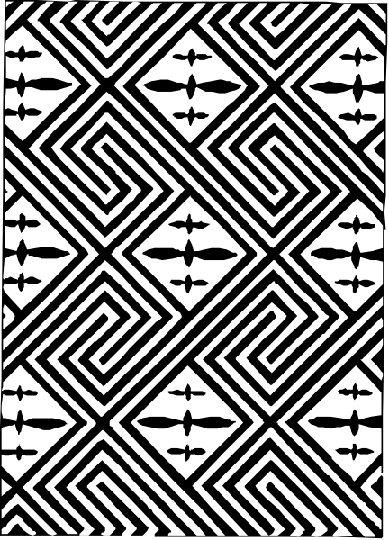 The image shows a pattern of black lines forming an intricate design on what appears to be a gray background.
