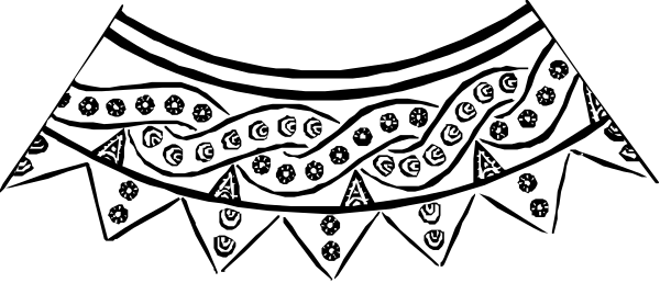 The black and white illustration shows a stylized depiction of an object with intricate patterns resembling stars on its surface, set against a dark background that could be interpreted as space-themed due to these star motifs.