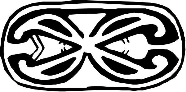 The black and white logo features a stylized design that resembles an abstracted letter 'c' with two intertwined elements on either side of it, possibly representing leaves or flowers in nature-inspired patterns.