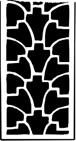 The image shows a black and white striped pattern with no discernible content within it.