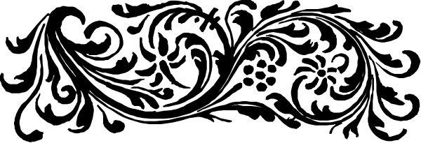 The black and white photo shows a close up of an intricate design that resembles a stylized fish with flowing patterns on its body against a dark background.