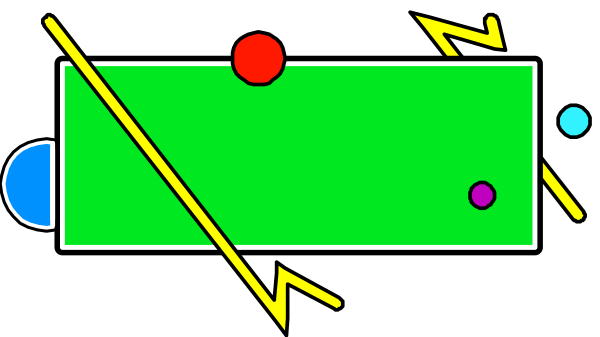 The image shows a blackboard with chalk drawings of soccer balls on it, indicating that this is an educational tool for teaching children about sports like football (soccer).