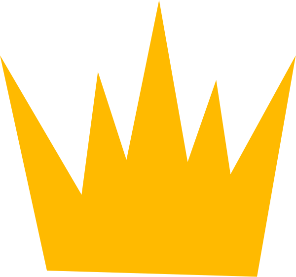 The image shows a stylized crown with spikes on top against a white background.