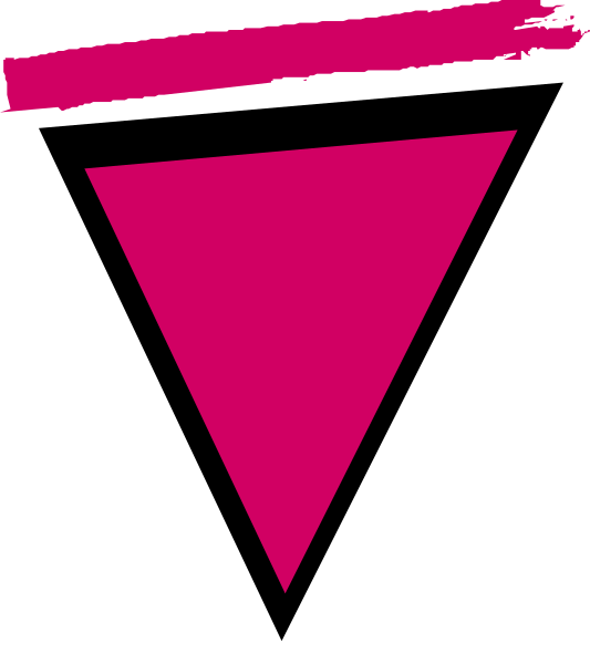 The image shows a pink triangle with an exclamation mark inside it on top of what appears to be a gray background.
