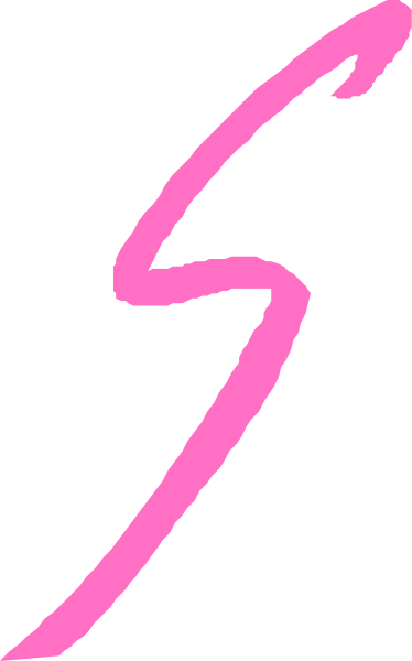 The image shows a pink stylized letter "S" on top of what appears to be an abstract background with vertical lines in shades of gray.