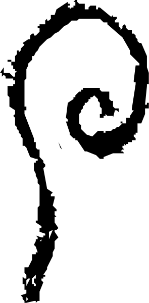 The image shows a black and white photo of an object with multiple sections that appear to be connected together like puzzle pieces forming a larger structure; however, due to its low resolution it's difficult to discern specific details about what exactly is depicted in each section or their arrangement within this composite piece.