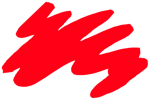 The image shows a red rectangular shape with white lines that resemble an abstract representation of something being cut out from behind it.