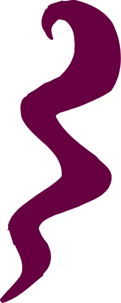 The image shows a purple snake with its body coiled around itself on what appears to be a gray background.