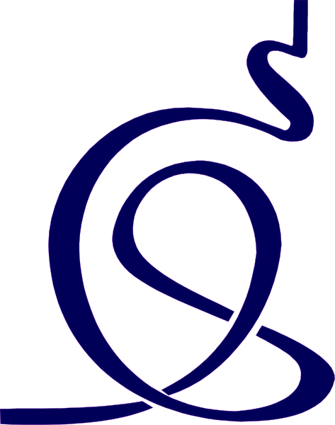 The logo of a company that sells handbags with curved handles is shown here.