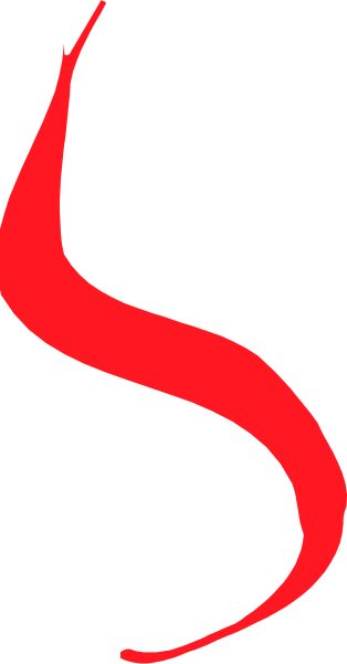 The image shows a red logo with stylized text on it against a black background within another square that has gray shading around its edges.