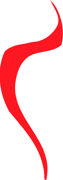 The image shows a red abstract design on top of a gray background with vertical lines at both ends forming an elongated shape that resembles a stylized letter 's'.