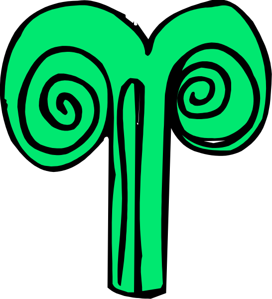 The image shows a black and white illustration of an abstract design with swirling patterns resembling spirals on either side of what appears to be a stylized face mask in green coloring at its center, set against a dark background.