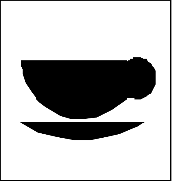 The image shows a black silhouette of an ice cream cone with two scoops on top against a white background.