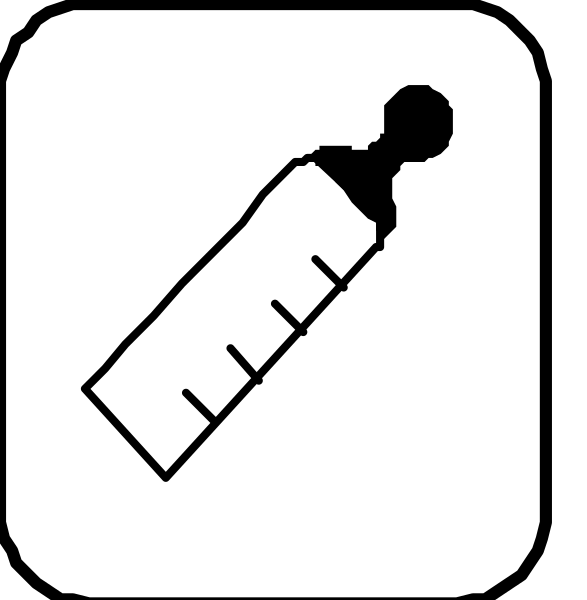 The images show a series of four square iconographic representations: 1) A syringe with an arrow pointing to it; 2) An image depicting pregnancy test strips in two different stages (positive and negative); 3) Pregnancy tests on sticks, one positive and the other negative. The images are likely related to fertility or reproductive health topics. There is no text present within these four squares of clip-art imagery.