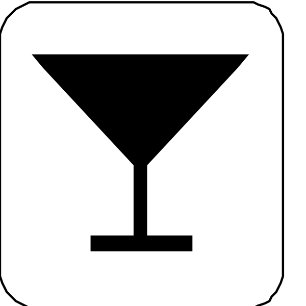 The image shows a simple icon set that includes symbols for cocktails (a martini glass), wine glasses with red liquid inside them indicating alcoholic beverages like wine, beer, or champagne, cups which could represent coffee or tea, and an ice bucket typically used to keep drinks cold.