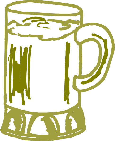 The illustration shows a cartoon of an ice cold beer mug with foam on top placed against a white background.