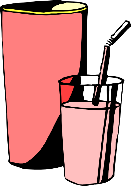 The image shows a simple line drawing of two drinks with straws on top placed next to each other against a black background.