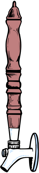 The image shows a close up of an object with multiple layers revealing different parts underneath it; there is no text present on this clip-art piece.