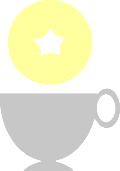 The image shows a stylized graphic of an ice cream cone with two scoops on top placed next to what appears to be a cupcake in front of it; there is also a small star above and behind the items, suggesting some sort of magical or whimsical theme.