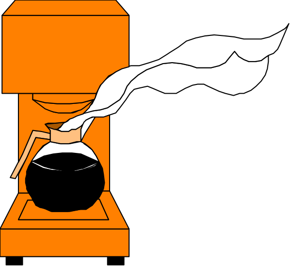 The image shows a black background with two orange machines on either side; between them is an animated character blowing out candles from what appears to be a cake in front of one machine while another blows smoke into it, creating steam effects around both characters and objects.