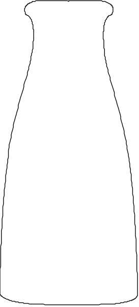 The image shows a bottle with its neck cut off on top of another similar but intact bottle against an indistinct background.