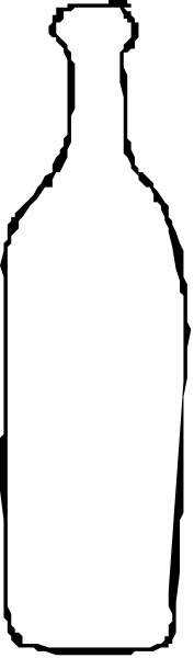The image shows a bottle of wine with its neck facing upwards on what appears to be a dark background.