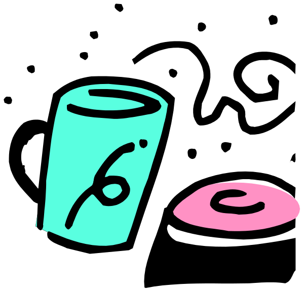 The image shows a black cup with an exclamation mark on it next to two pink items that resemble pills; there is also text in white font reading "6" above the pill-like objects.