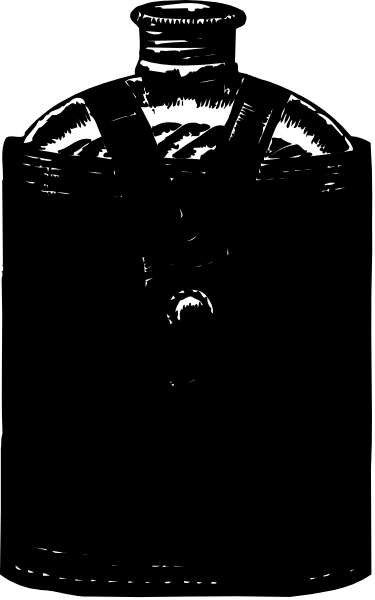 The image shows a black and white photo of an object that appears to be a vase with intricate patterns on it placed against a dark background.