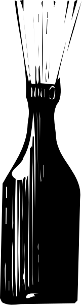 The image shows a person standing next to an object with vertical stripes that resembles a pole or column.
