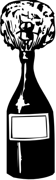 The black and white photo shows a bouquet of flowers with leaves on top against a dark background.