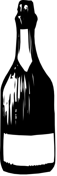 The image shows a bottle of wine with its label obscured by an overlay that resembles digital glitching effects; it is set against a plain background without any additional context provided in this small clip-art format.