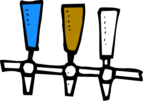 The image shows a collection of various tools with different designs on them against a dark background.