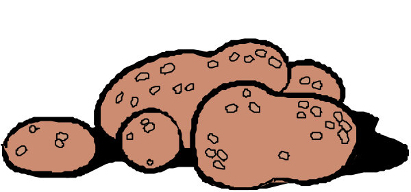 The image shows a black background with white dots scattered across it on both sides of what appears to be an orange line in the center.