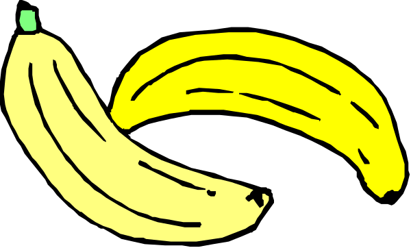 The image shows a cartoon of three bananas with different expressions: two smiling faces on either side forming an arc around them, creating a smiley face shape; one frowning in between as if it's saying "no" to being part of this arrangement.