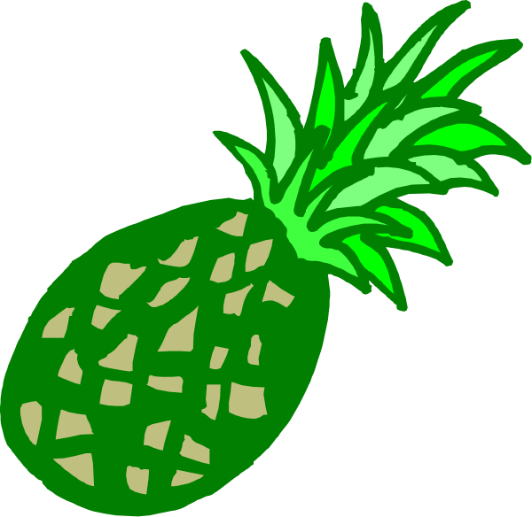 The image shows two pineapples with a slice cut out of each side against a black background.