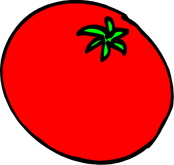 The image shows two tomatoes with a stem between them against a black background.