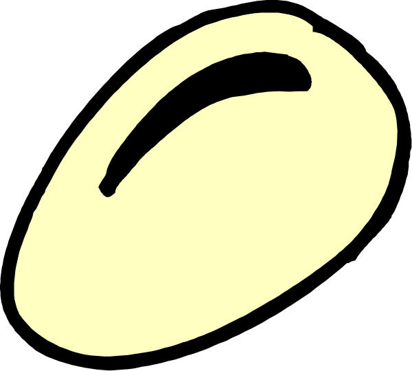 The image shows a black and white line drawing of an oval shape with two lines extending from it to form what appears to be a stylized letter 'o'.