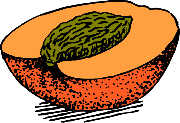 The image shows a slice of orange with an avocado on top placed against a black background.