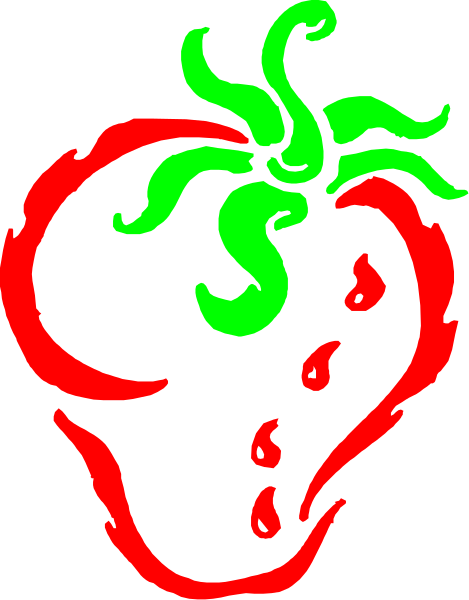 The image shows a cartoon tomato with red flesh, green stem, yellow leaves atop it, two drops of water droplets on its surface in blue coloring, one large drop to the right side and another smaller one above left shoulder area, all set against black background.