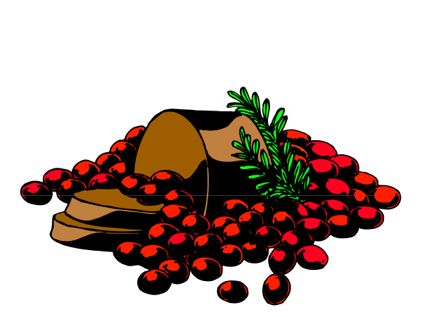 The image shows a cartoon depiction of an anthropomorphic shoe with legs that is standing upright amidst red berries on what appears to be snowy ground; there's also pine needles scattered around, and it seems like someone has placed this scene in front of them as if they are looking at the drawing.