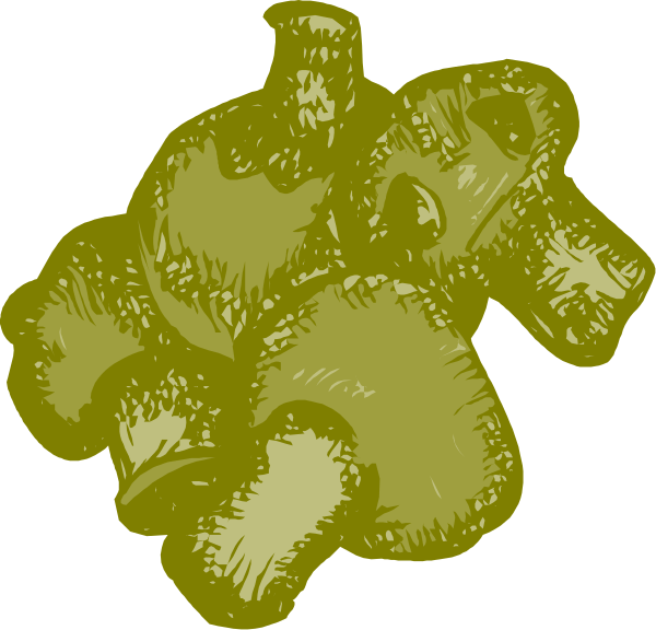 The image shows a cartoon of an elephant with its trunk raised upwards towards what appears to be a cluster of bananas hanging from above it on a tree branch.