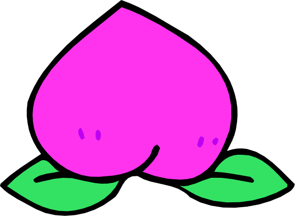 The image shows a pink fruit with green leaves on it against a black background.