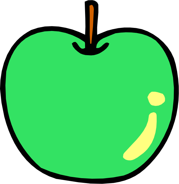 The images show an apple with a bite taken out of it on two separate occasions: once whole (left) and then partially eaten (right).
