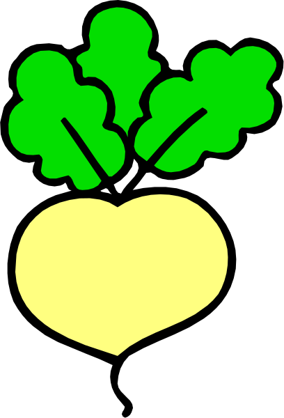 The image shows a cartoon of an apple with leaves on top next to broccoli florets against a black background.